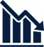 Chart downward trend icon